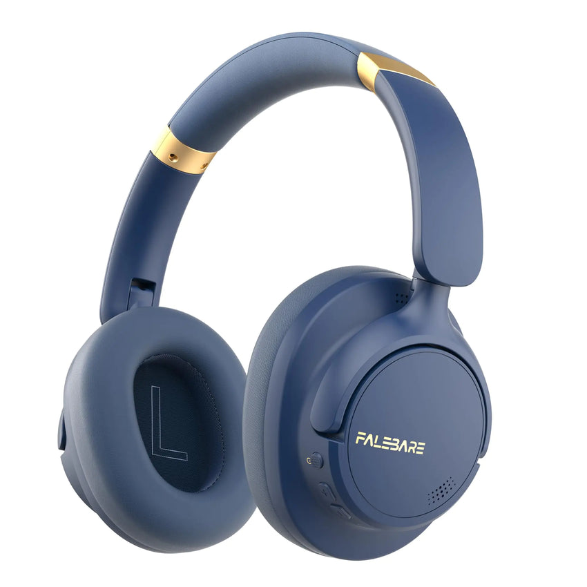 Falebare Bluetooth Headphones Over The Ear Noise Cancelling Headphones Wireless Headphones Bluetooth with Mic 80H Playtime Deep Bass Comfort Fit Portable Lightweight Headphones for Travel Home