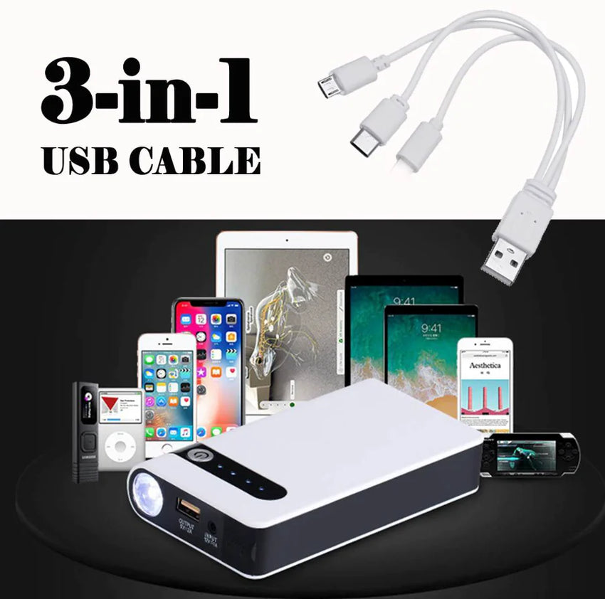 20k mAh Portable Car Jump Starter – Emergency LED Light